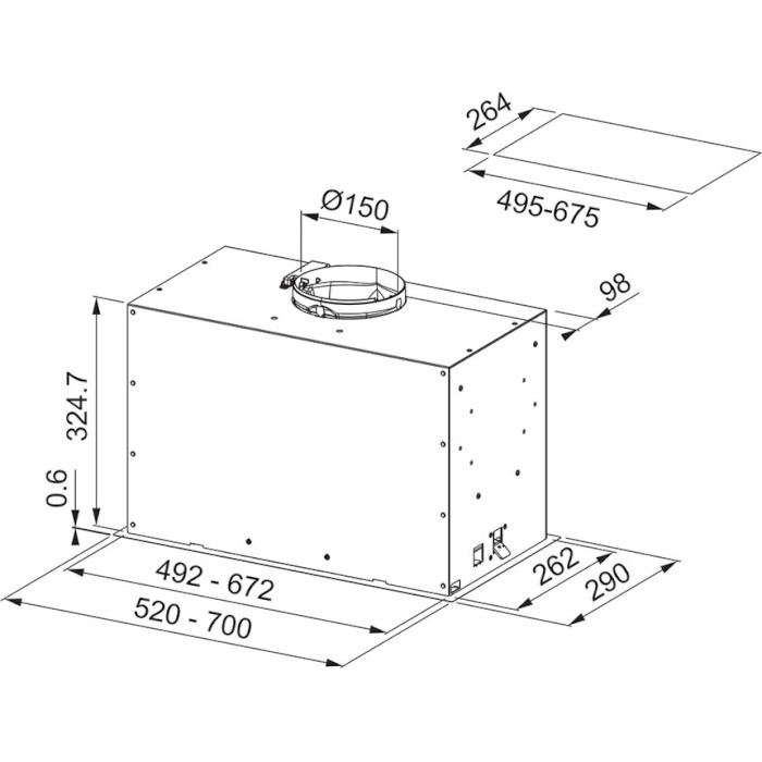 Витяжка FRANKE Box Flush EVO FBFE WH MATT A52 (305.0665.366)