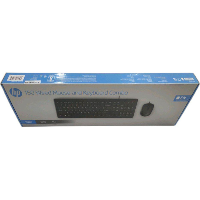 Комплект HP 150 Wired Keyboard and Mouse Combo Black (240J7AA)