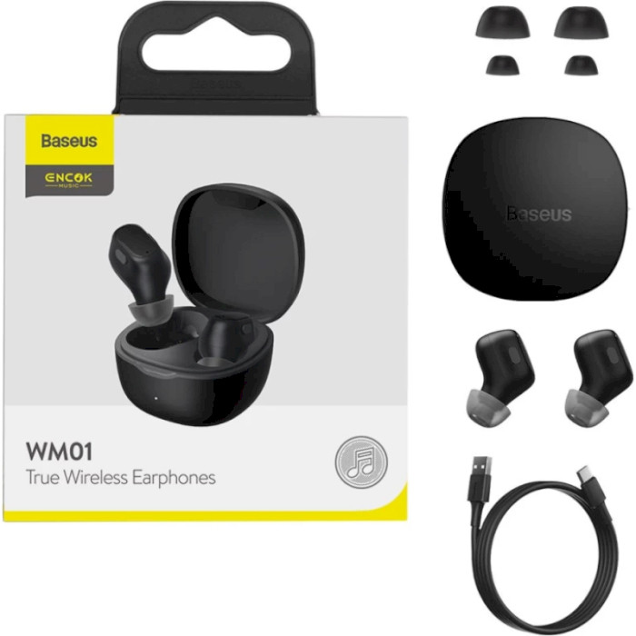 Навушники BASEUS Encok WM01 Upgraded Version Black (NGTW240001)