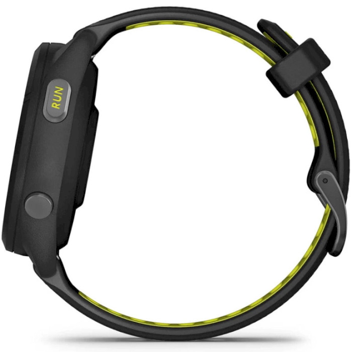 Смарт-годинник GARMIN Forerunner 265S 42mm Black with Black/Amp Yellow Silicone Band (010-02810-13/53)