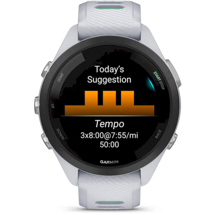 Смарт-годинник GARMIN Forerunner 265S 42mm Whitestone with Whitestone/Neo Tropic Silicone Band (010-02810-14/54)