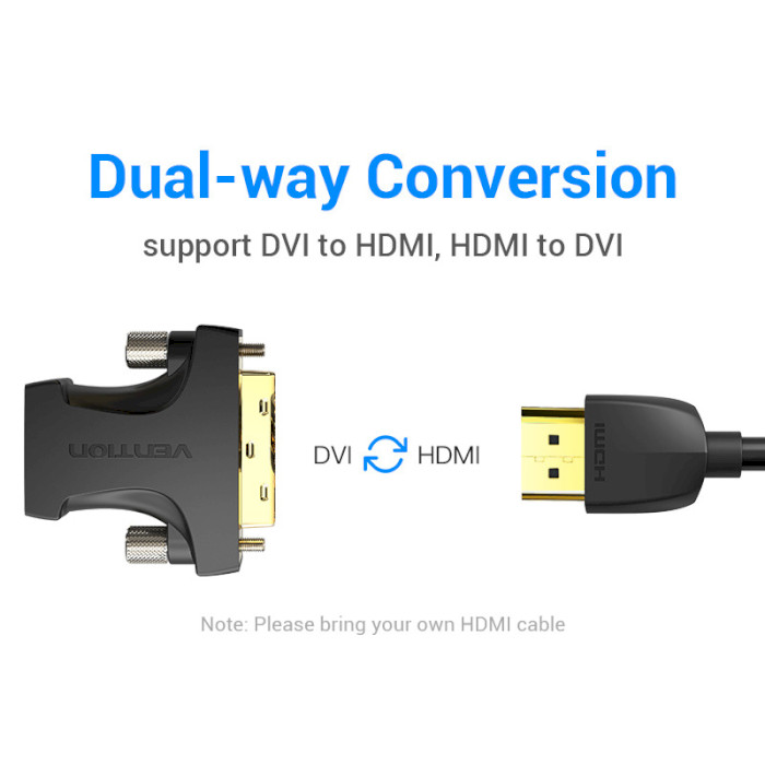 Адаптер VENTION DVI - HDMI Black (AILB0)