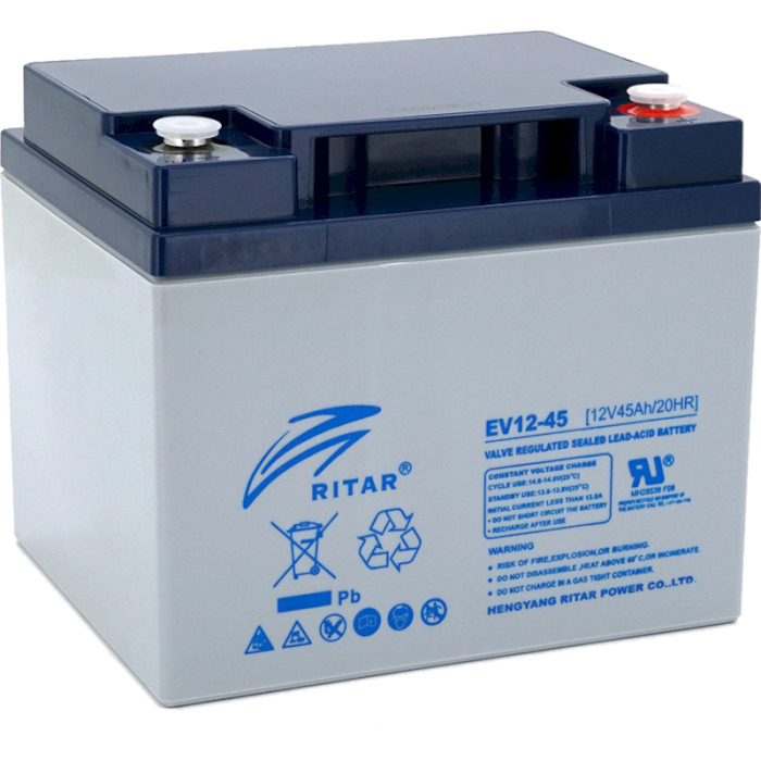 Акумуляторна батарея тягова RITAR EV12-45 (12В, 45Агод)