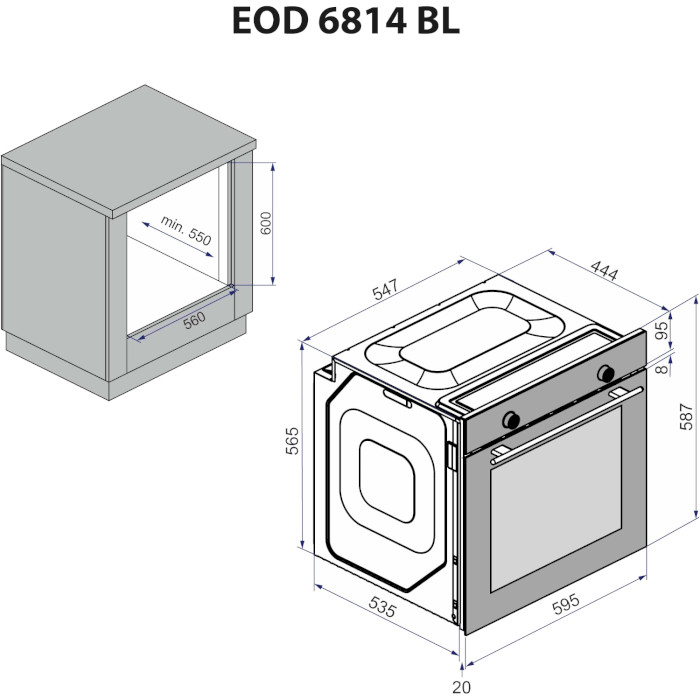 Духовой шкаф MINOLA EOD 6814 BL