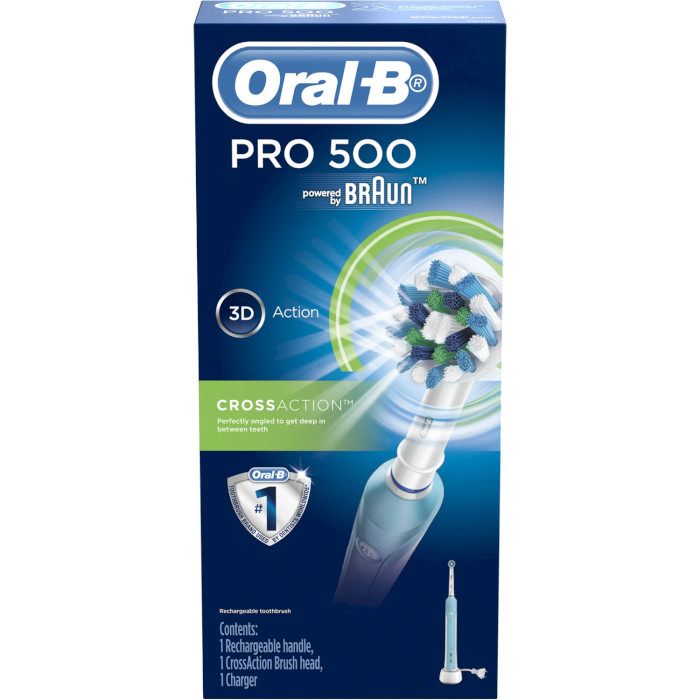 Электрическая зубная щётка BRAUN ORAL-B Pro 500 CrossAction D16.513.U