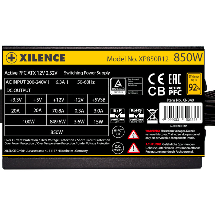 Блок живлення 850W XILENCE Gaming Gold XP850R12 (XN340)