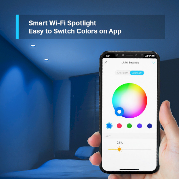 Розумна лампа TP-LINK TAPO L630 Smart Wi-Fi Multicolor Spotlight GU10 3.7W 2200-6500K