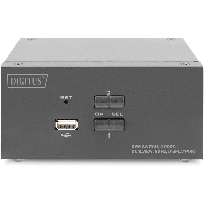 KVM-переключатель DIGITUS 2-Port Dual-Display 4K DisplayPort (DS-12862)