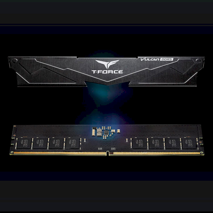 Модуль памяти TEAM T-Force Vulcan Black DDR5 6000MHz 32GB Kit 2x16GB (FLBD532G6000HC38ADC01)