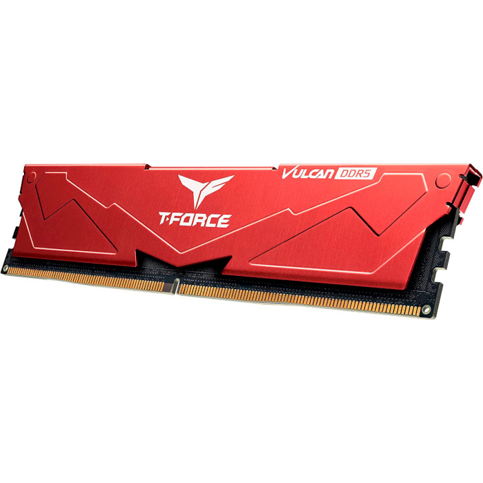 Модуль пам'яті TEAM T-Force Vulcan Red DDR5 6000MHz 32GB Kit 2x16GB (FLRD532G6000HC38ADC01)