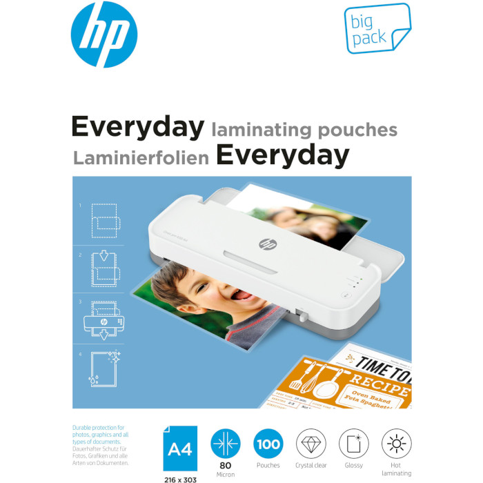 Плёнка для ламинирования HP Everyday Laminating Pouches A4 80мкм 100л