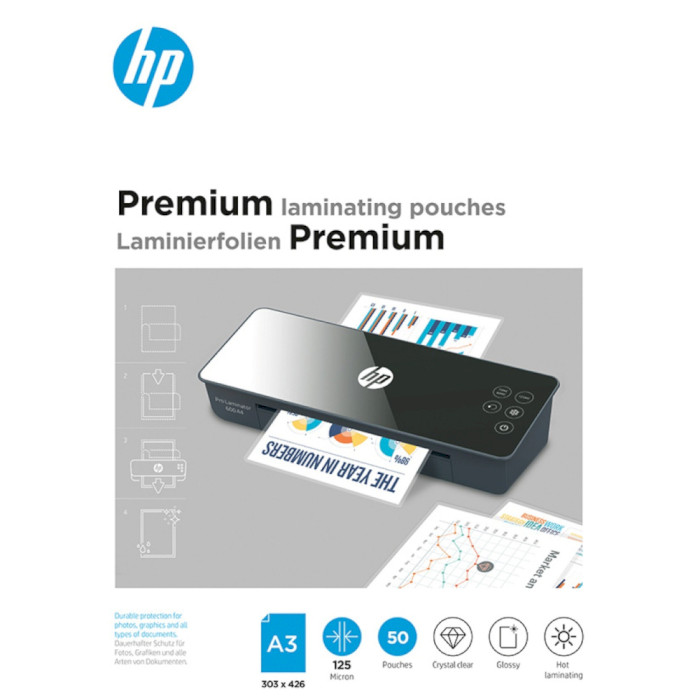 Плівка для ламінування HP Premium Laminating Pouches A3 125мкм 50арк