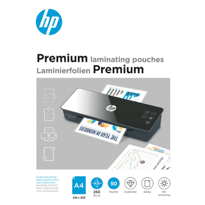 Плівка для ламінування HP Premium Laminating Pouches A4 250мкм 50арк