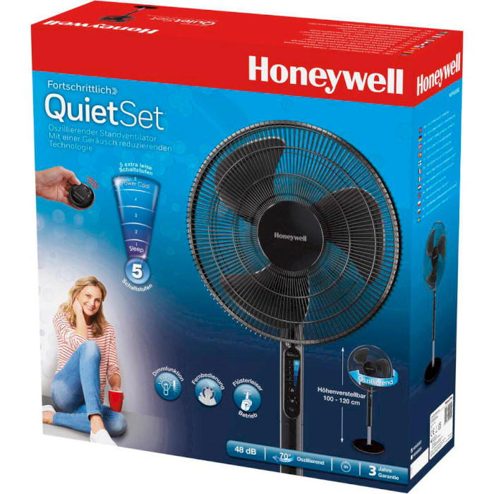 Вентилятор підлоговий HONEYWELL QuietSet Black (HSF600BE4)