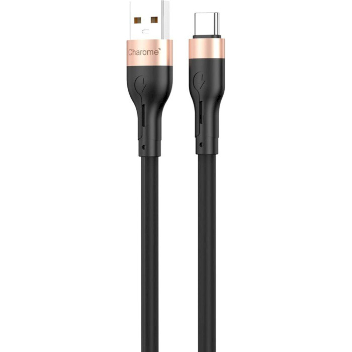 Кабель CHAROME C23-02 USB-A to USB-C charging data cable 1м Black