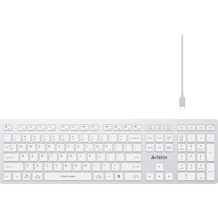 Клавіатура бездротова A4TECH Fstyler FBX50C White