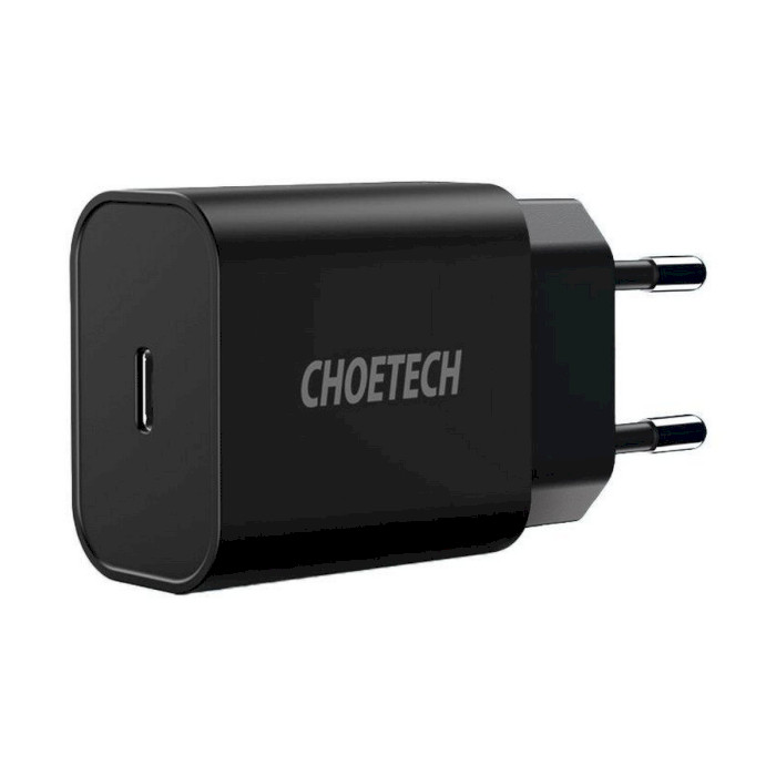 Зарядное устройство CHOETECH Q5004 20W USB-C PD Wall Charger Black