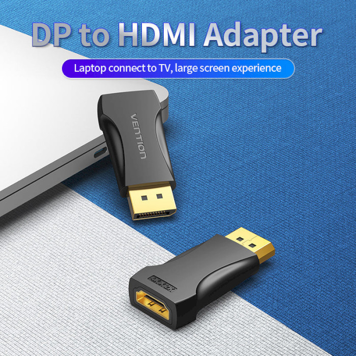 Адаптер VENTION DisplayPort - HDMI v2.0 Black (HBPB0)