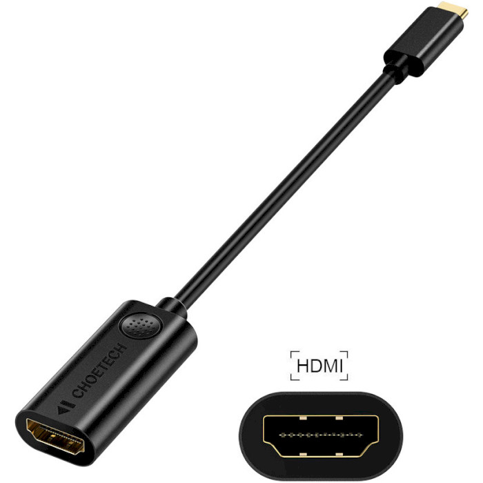 Адаптер CHOETECH 4K@60Hz USB-C - HDMI v2.0 Black (HUB-H04)