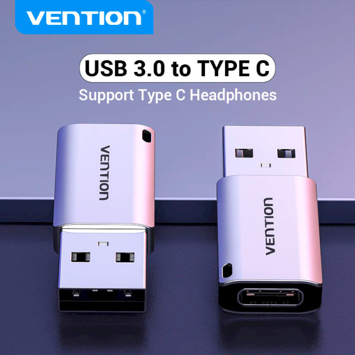 Адаптер VENTION USB 3.0 AM to Type C AF Gray (CDPH0)