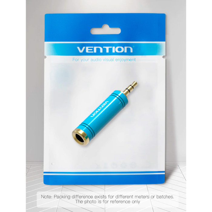 Адаптер VENTION mini-jack 3.5 мм - jack 6.35 мм Blue (VAB-S04-L)