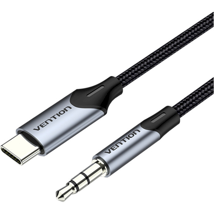 Кабель VENTION USB-C to 3.5mm Aux Cable Type-C to 3.5mm 1м Black (BGKHF)