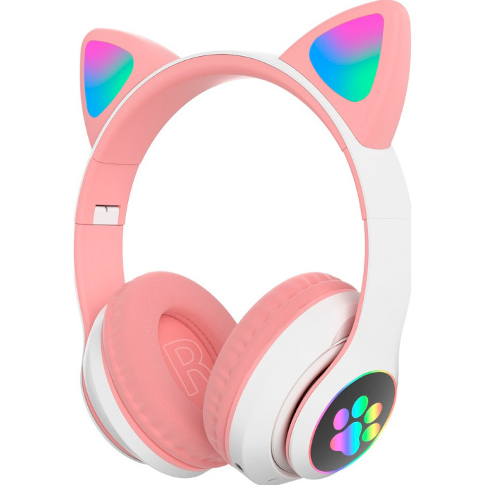 Навушники VOLTRONIC Cat Ear YR-28 LED Pink