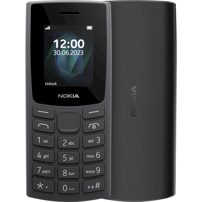 Мобільний телефон NOKIA 105 (2023) SS w/o charger Charcoal