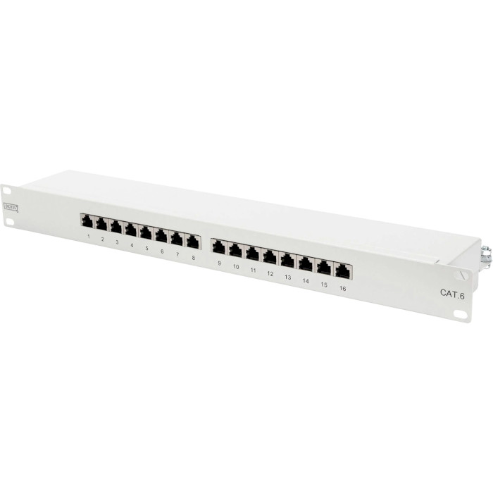 Патч-панель DIGITUS 0.5U 19" 24-port FTP Cat.6 у зборі (DN-91624S-SL-SH-G)