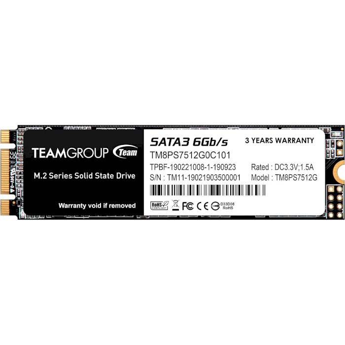 SSD диск TEAM MS30 512GB M.2 SATA (TM8PS7512G0C101)