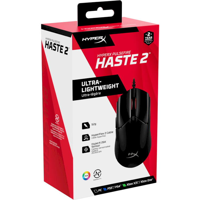 Миша ігрова HYPERX Pulsefire Haste 2 Black (6N0A7AA)