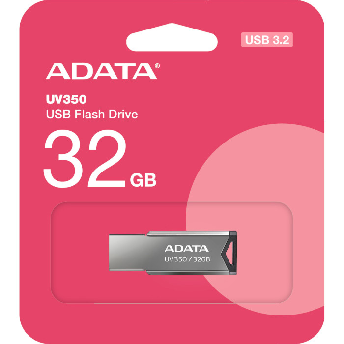 Флэшка ADATA UV350 32GB Silver (AUV350-32G-RBK)