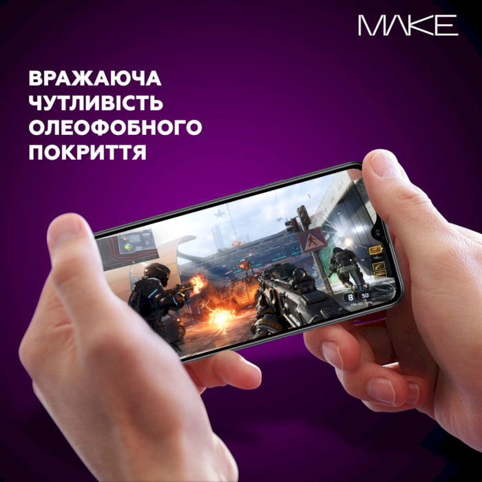 Захисне скло MAKE Full Cover Full Glue для Motorola Moto E13 (MGF-ME13)