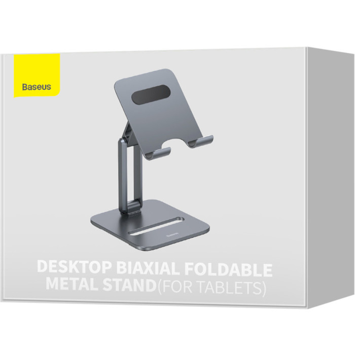 Подставка для планшета BASEUS Desktop Biaxial Foldable Metal Stand Gray (LUSZ000113)