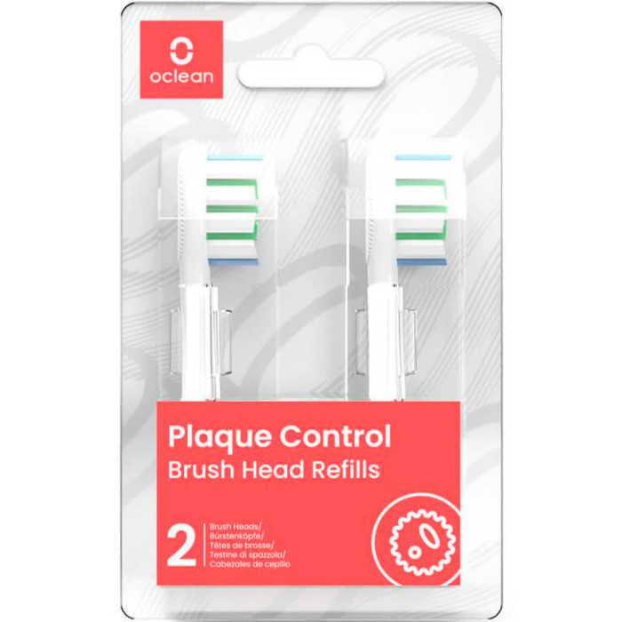 Насадка для зубної щітки OCLEAN P1C1 Plaque Control White 2шт (C04000185)