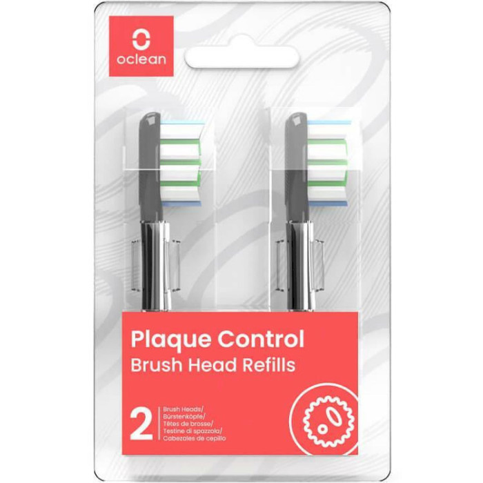 Насадка для зубної щітки OCLEAN P1C5 Plaque Control Black 2шт (C04000188)