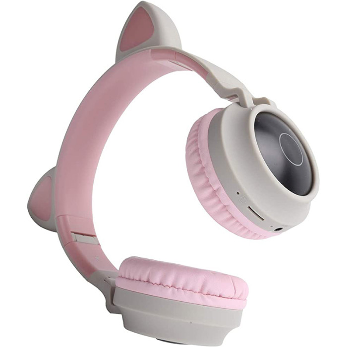 Наушники HOCO W27 Cat Ear Gray/Pink
