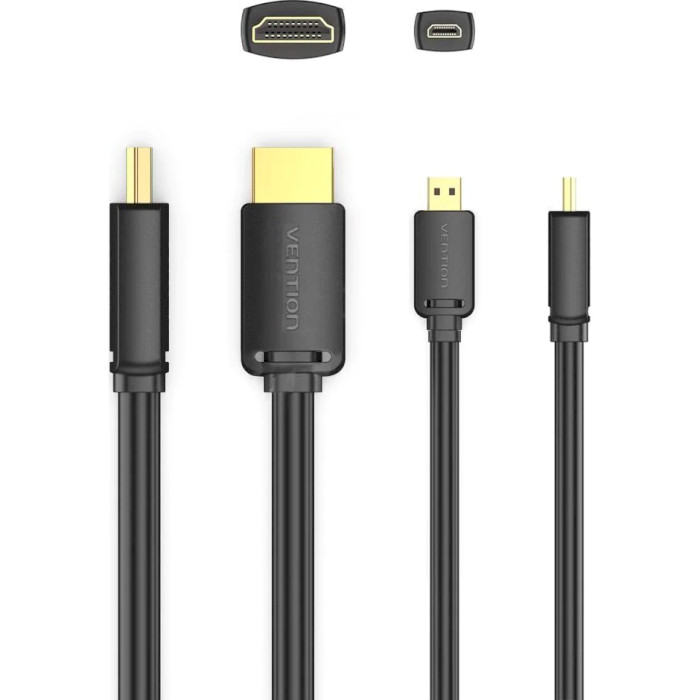 Кабель VENTION Micro-HDMI - HDMI v2.0 1.5м Black (AGIBG)