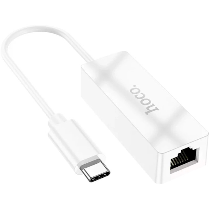 Сетевой адаптер HOCO UA22 Acquire Type-C Ethernet Adapter White