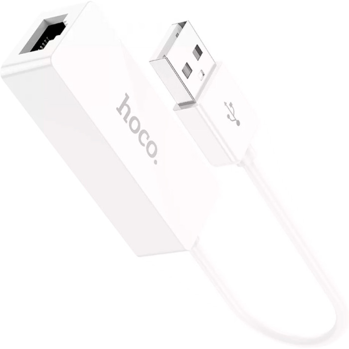 Мережевий адаптер HOCO UA22 Acquire USB Ethernet Adapter White