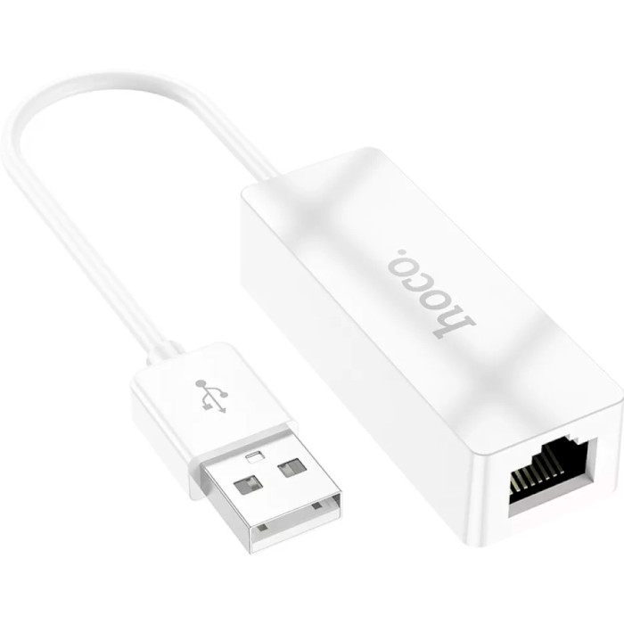 Мережевий адаптер HOCO UA22 Acquire USB Ethernet Adapter White