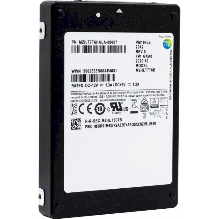 SSD SAMSUNG PM1643a 7.68TB 2.5" SAS (MZILT7T6HALA-00007)