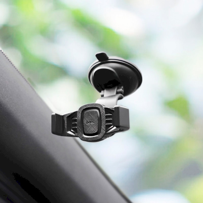 Автотримач для смартфона HOCO CA40 Refined Suction Cup Base In-Car Dashboard Phone Holder Black