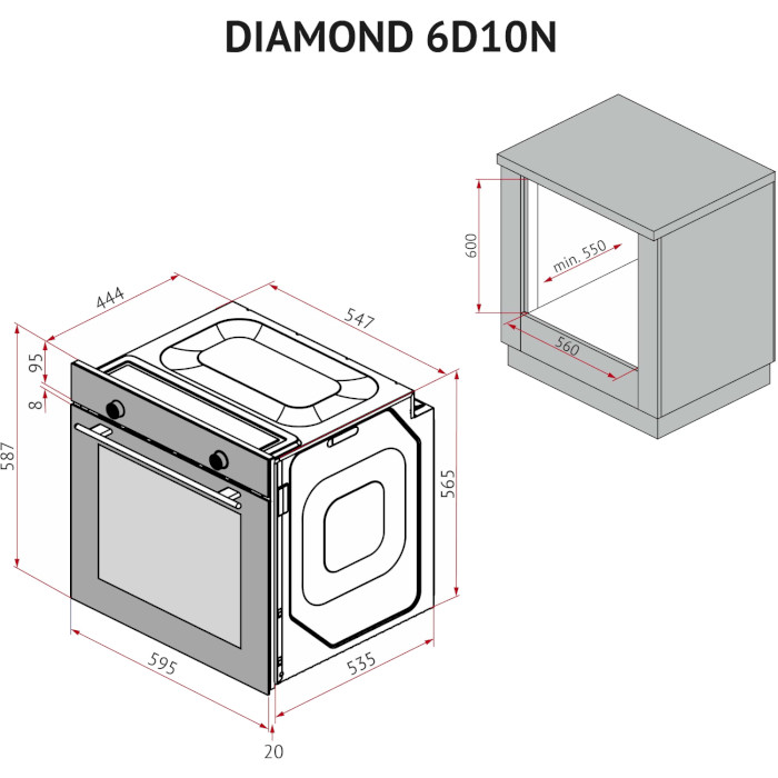 Духова шафа PERFELLI Diamond 6D10N Bianco