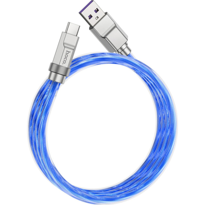 Кабель HOCO U113 Solid USB-A to Type-C 100W 1м Blue
