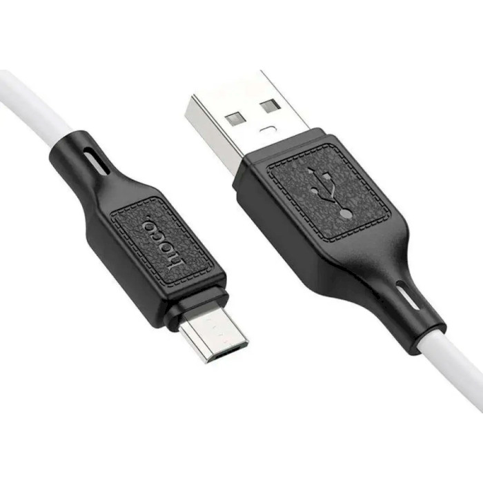Кабель HOCO X90 Cool Silicone USB-A to Micro-USB 1м White