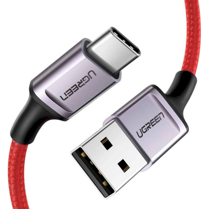 Кабель UGREEN US505 USB 2.0 to Type-C 6A Aluminium Alloy Cable 1м Red (20527)