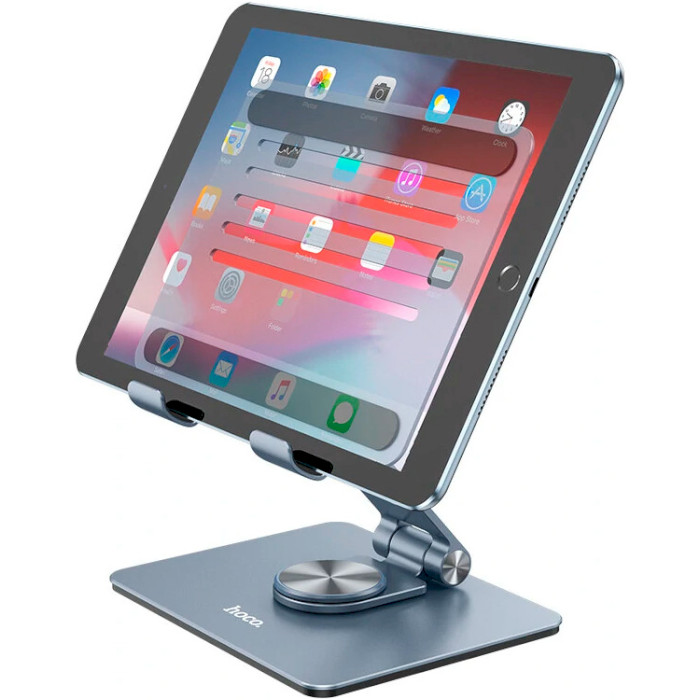 Подставка для планшета HOCO PH52 Might Metal Rotating Tablet Desktop Holder Metal Gray