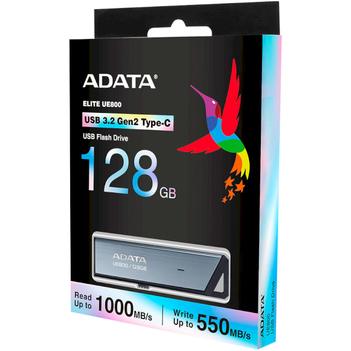 Флэшка ADATA UE800 128GB USB-C3.2 Silver (AELI-UE800-128G-CSG)