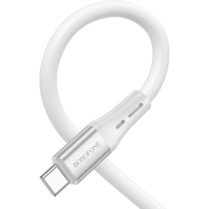 Кабель BOROFONE BX88 Solid Silicone USB-C to USB-C 60W 1м White